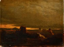 Snipe Shooting, c1850s. Creator: James William Giles.