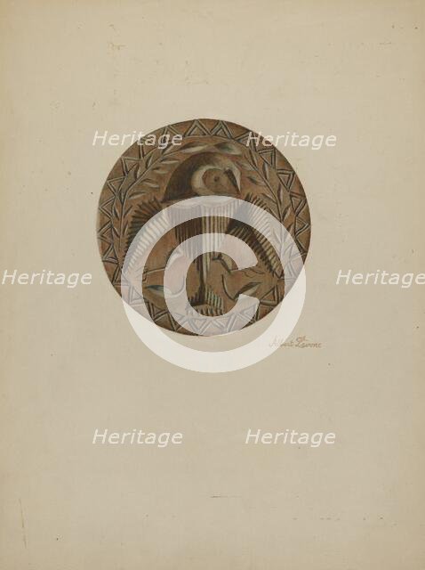 Pa. German Butter Mold, c. 1938. Creator: Albert J. Levone.