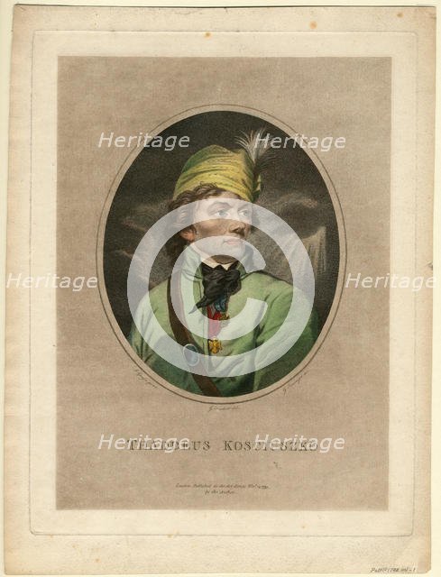 Portrait of Tadeusz Kosciuszko (1746-1817), 1795. Artist: Taubert, Gustav (1755-1837)