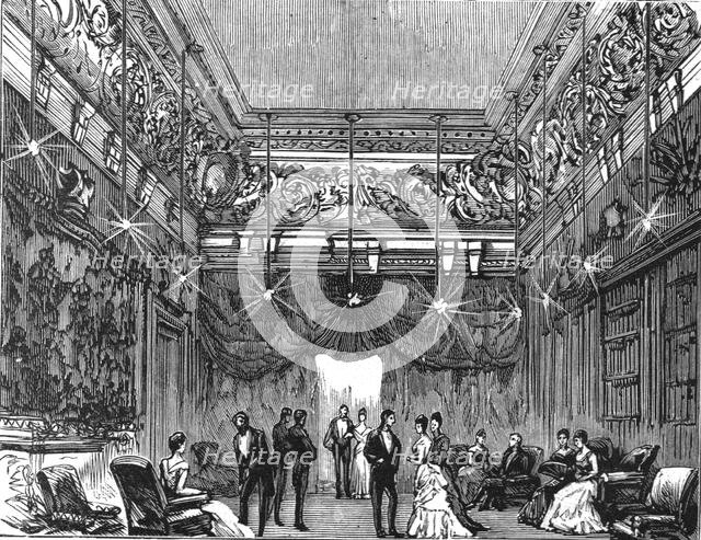 'Reception and Ball at Dover House, the official residence of Lord Dalhousie; Reception room', 1886. Creator: Unknown.