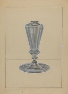 Sperm Oil Lamp, 1935/1942. Creator: John Dana.