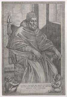 Portrait of Pope Sixtus V, 1585. Creator: Pietro Facchetti.