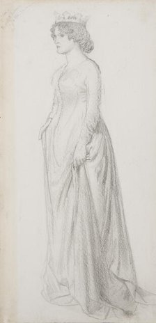 Study For Chaucer's Dream Of Fair Women, c1865. Creator: Sir Edward Coley Burne-Jones.