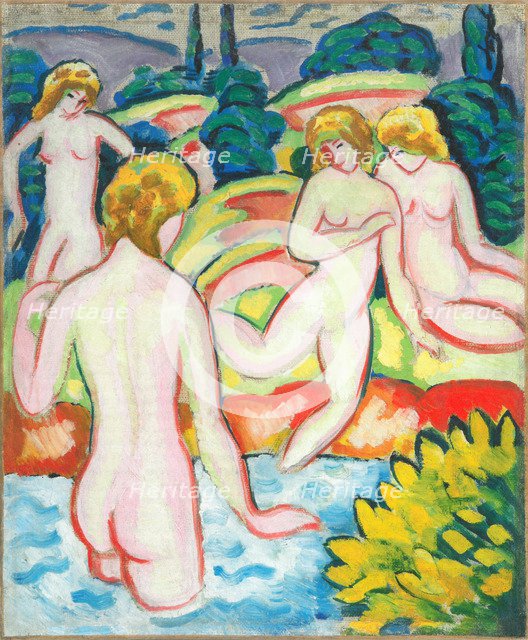 Bathers with Trees, 1910.