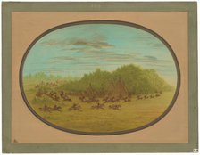 Sham Fight of the Camanchees, 1861/1869. Creator: George Catlin.