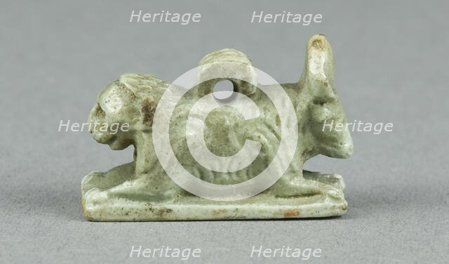 Amulet of a Double Animal: Lion and Bull, Egypt, Late Period, Dynasty 26 (664-525 BCE). Creator: Unknown.