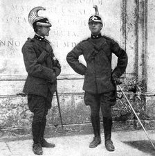 Two Italian dragoons, 1922.Artist: Donald McLeish