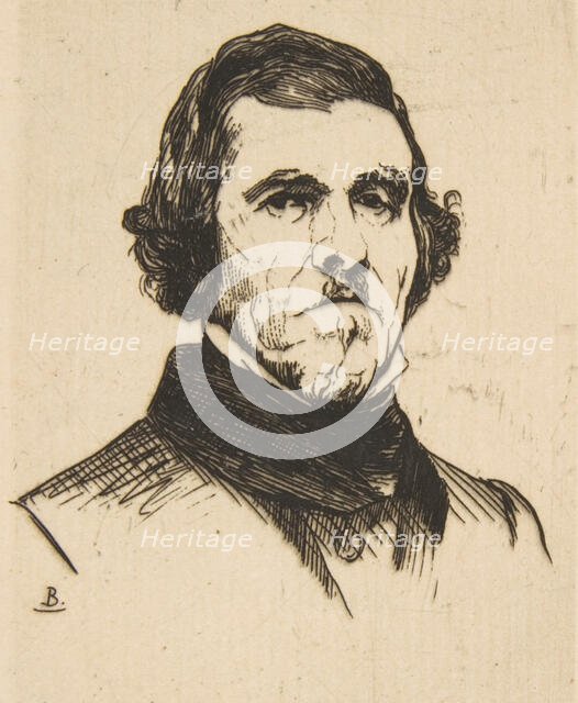 Portrait of Eugène Delacroix, 1863. Creator: Felix Bracquemond.