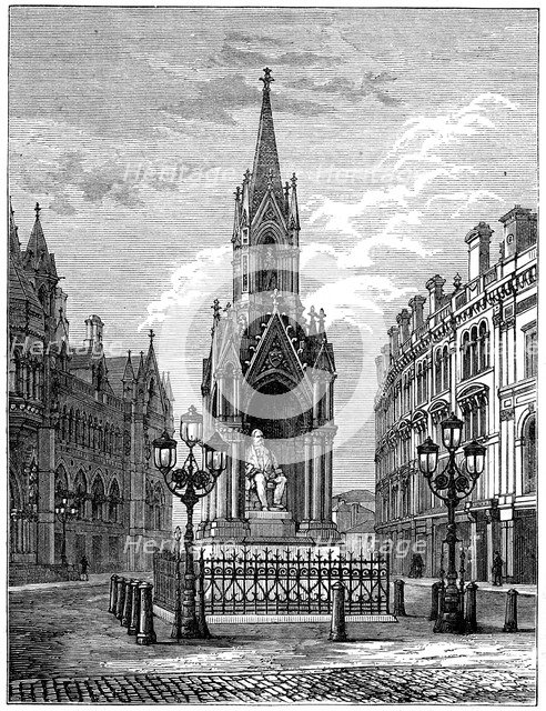 The Salt statue at Bradford, c1880. Artist: Unknown