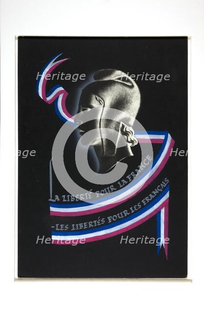 'Freedom for France - freedom for the French', World War II poster, 1940. Creator: Unknown.