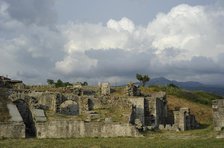Partial view of the amphitheater ruins, ancient city of Salona, Solin, Croatia, 2018.  Creator: Unknown.