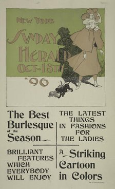 New York Sunday herald. Oct 18th '96, c1893 - 1897. Creator: Unknown.