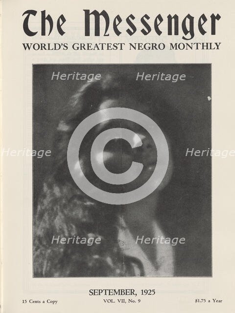 The Messenger, [Front cover], 1969, (1925-09). Creator: Unknown.