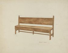 Mission Bench, c. 1936. Creator: Edward Jewett.