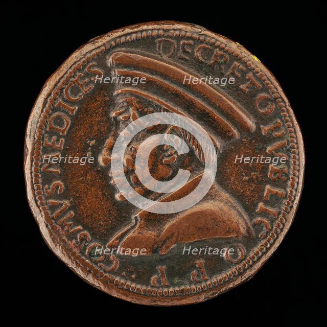 Cosimo de' Medici, 1389-1464, Pater Patriae [obverse], c. 1464/1470. Creator: Unknown.