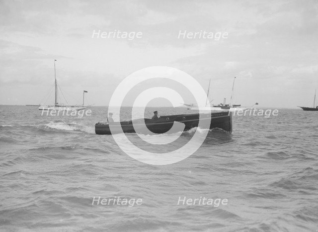 Motor launch 'Nitsu' under way, 1912. Creator: Kirk & Sons of Cowes.