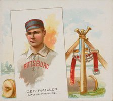 George F. Miller, Catcher, Pittsburgh, from World's Champions, Second Series (N43) for All..., 1888. Creator: Allen & Ginter.