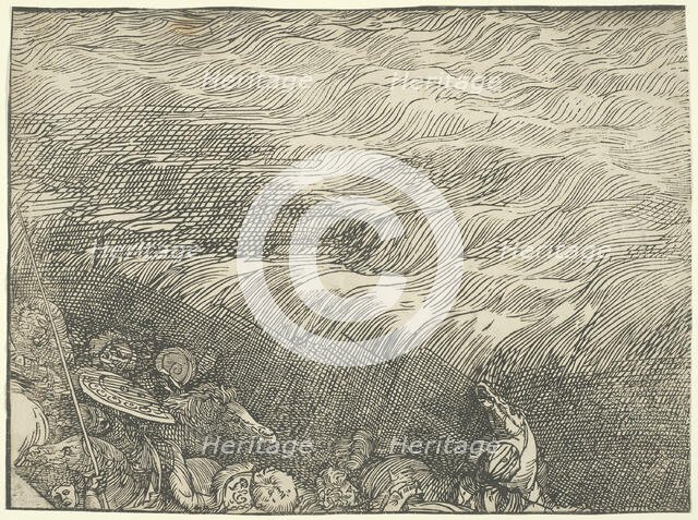 The Submersion of Pharaoh's Army in the Red Sea, c. 1515, printed 1549. Creator: Unknown.