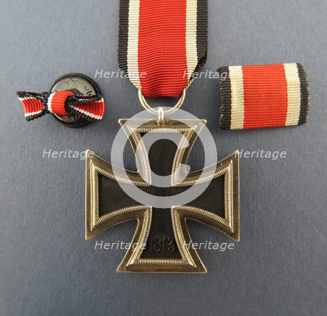 Iron Cross 2nd Class with Ribbon and Button, 1939.