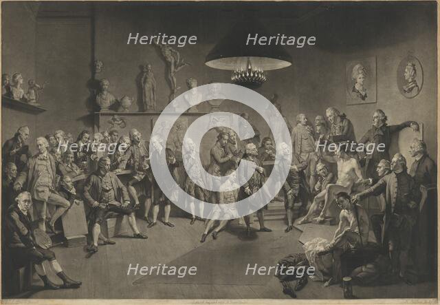 The Royal Academy of Arts, 1773. Creator: Richard Earlom.