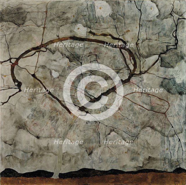 Autumn Tree In Turbulent Air, 1912. Artist: Schiele, Egon (1890–1918)