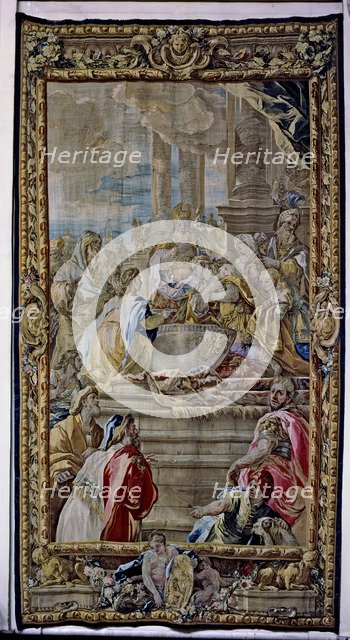 Solomon anointed as king of Israel', tapestry made ??by the Royal Tapestry Factory on cardboards …