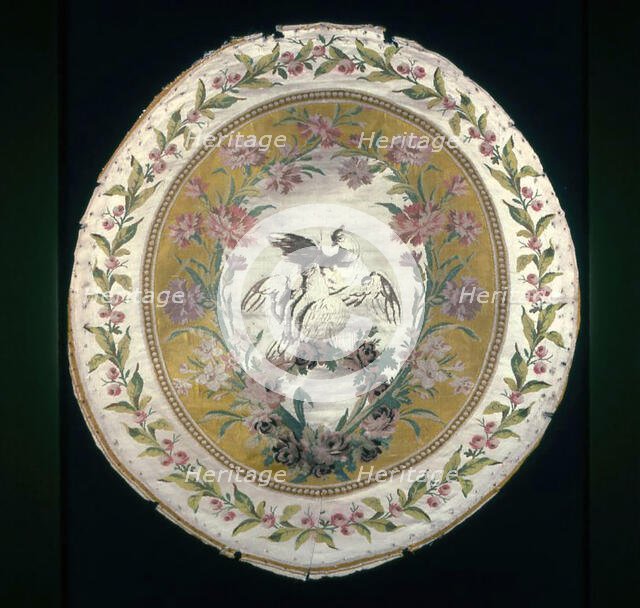 Circular Chair Seat, Lyon, c. 1780. Creator: Philippe de Lasalle.