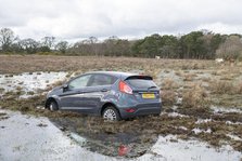 Ford Fiesta accident in New Forest, 2020. Creator: Tim Woodcock.