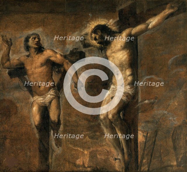 Christ and the Good Thief, ca 1565-1570. Creator: Titian (1488-1576).