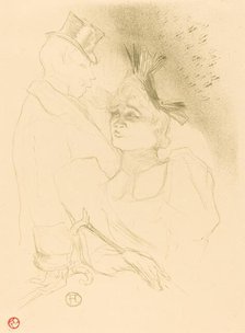 Mlle. Lender and Baron (Mlle. Lender et Baron), 1893. Creator: Henri de Toulouse-Lautrec.
