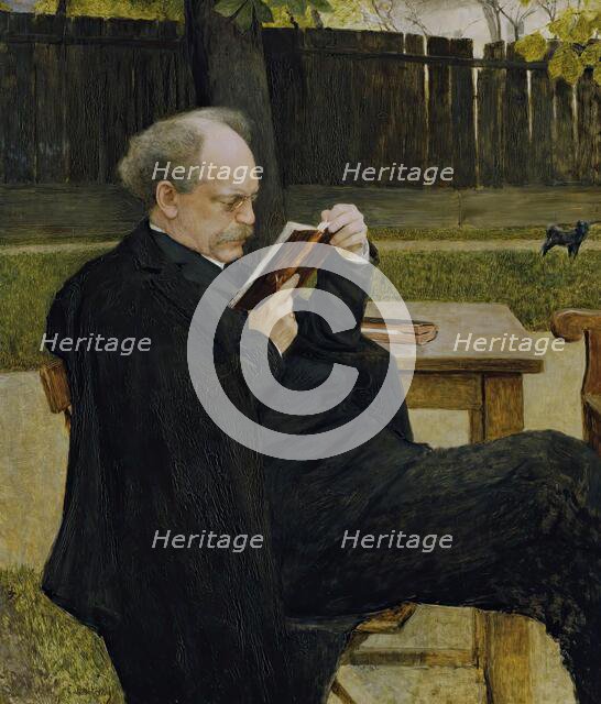 Reading man, 1905. Creator: Emanuel Baschny.