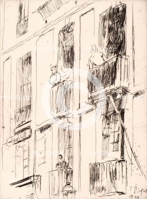 Dieppe, Rue de la Halle au Blé, 1893. Creator: Walter Richard Sickert.