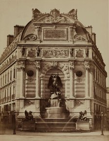 Fountain of St. Michael, Paris, between 1860 and 1870. Creator: Edouard Baldus.