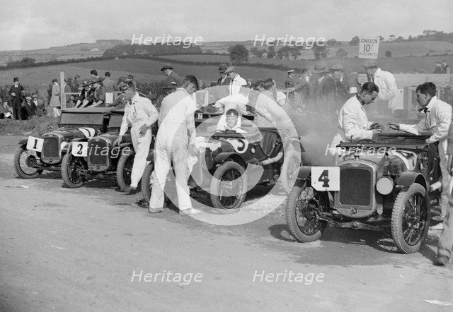 Austin Ulsters at the RAC TT Race, Ards Circuit, Belfast, 1929 Artist: Bill Brunell.