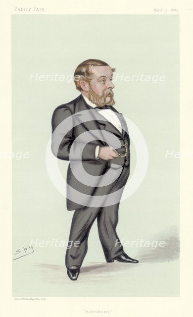 Richard Anthony Proctor, English astronomer, mathematician and popular science writer, 1883. Artist: Spy