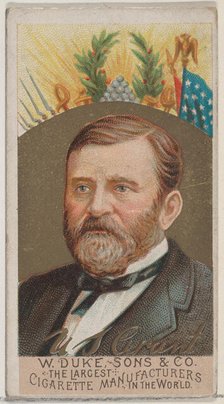 Ulysses S. Grant, from the series Great Americans (N76) for Duke brand cigarettes, 1888., 1888. Creator: Unknown.