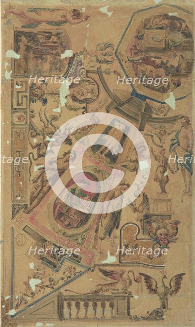 Design for a Ceiling Decoration, 1800-1900. Creator: Anon.