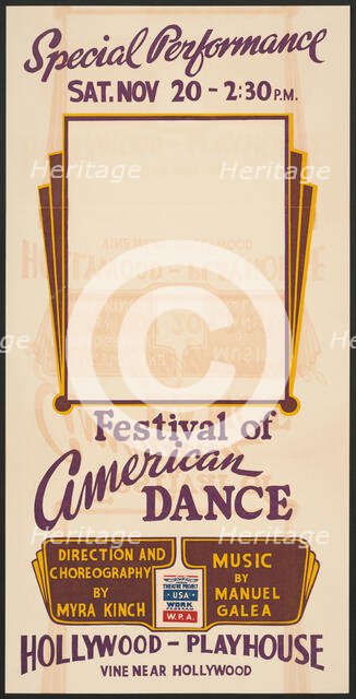 Festival of American Dance, Los Angeles, [193-]. Creator: Unknown.