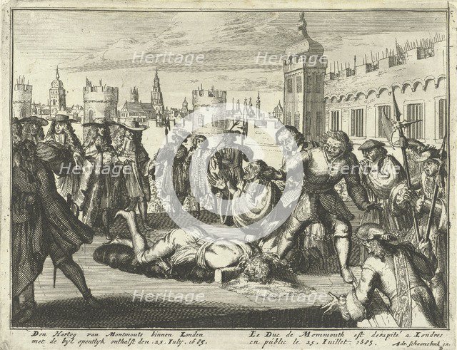 Execution of the Duke of Monmouth, 15th July 1685 (etching) . Creator: Dutch School (17th Century).
