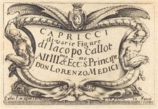 Title Page for "The Capricci", c. 1622. Creator: Jacques Callot.