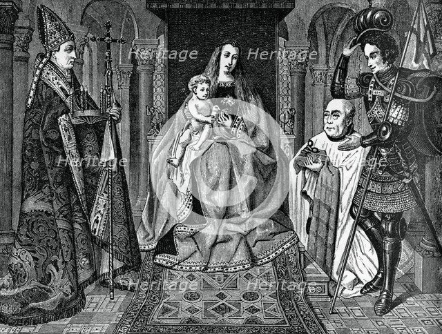 'Madonna and Child with Canon Joris van der Paele', 1436, (1870). Artist: Unknown