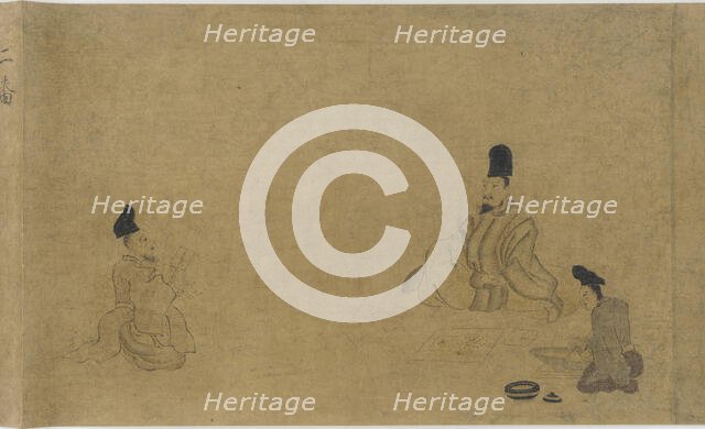 A poem-composing contest among various artisans, Nanbokucho period, 1333-1392. Creator: Unknown.