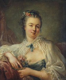 Portrait thought to be Jeanne-Elisabeth-Victoire Deshays, wife of the artist, c1760-1763. Creator: Jean-Baptiste Deshays.