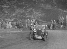 Triumph Gloria of Mrs M Montague-Johnstone, RSAC Scottish Rally, Devil's Elbow, Glenshee, 1934. Artist: Bill Brunell.