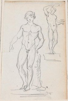 Two Statues of Male Nudes, probably c. 1754/1765. Creator: Hubert Robert.