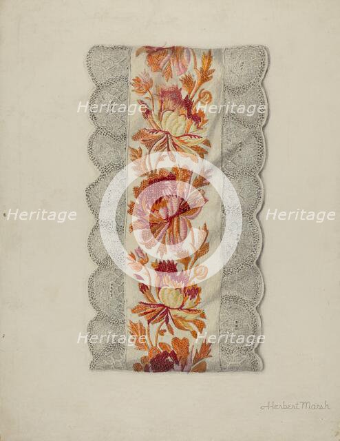 Dress Trimming, c. 1939. Creator: Herbert Marsh.