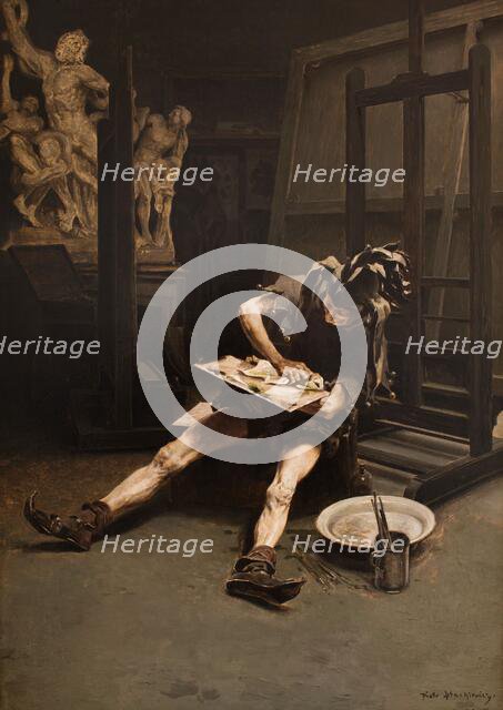 Phantoms in the Studio-Irony, between 1883 and 1885. Creator: Piotr Stachiewicz.