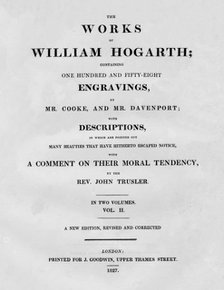'The Works of William Hogarth, Vol II', 1827.  Creator: Unknown.