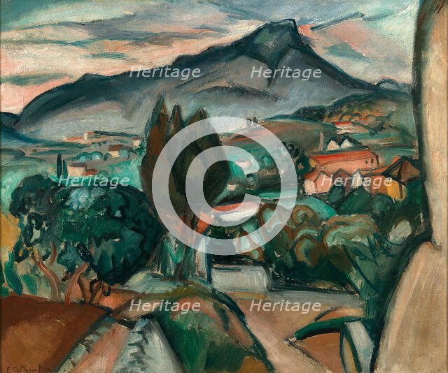 Landscape with view of the Mont Saint Victoire. Creator: Friesz, Achille-Emile-Othon (1879-1949).
