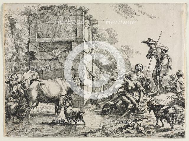 The Cow Drinking. Creator: Nicolaes Berchem (Dutch, 1620-1683).